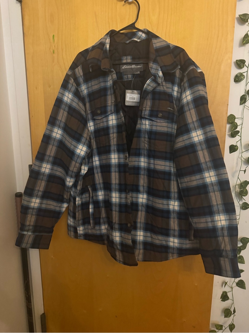 Eddie Bauer Men’s Flannel Plaid Shirt Jacket